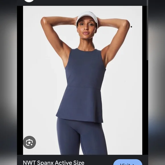 Spanx Active Peplum Top In Three Colors Size XL - Picture 2 of 8